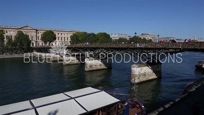 Pont des Arts and Louvre Palace (Palais du Louvre) in Paris