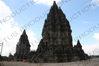 Buildings at Prambanan Temple Compound near Yogyakarta