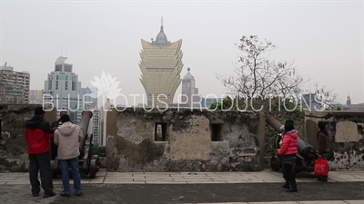 Monte Fort (Fortaleza do Monte) Wall and Grand Lisboa Hotel