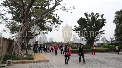 Interior of Monte Fort (Fortaleza do Monte) in Macau