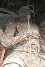 Guardian General Carving in a Gate in Pingyao