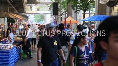 Stalls at Ratchaprasong Protest Camp in Bangkok