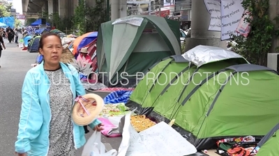 Tents at Ratchaprasong Protest Camp in Bangkok