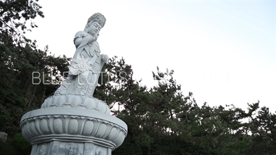 The Great Goddess Buddha of Mercy in the Sea' (Haesu Gwaneum Daebul) at Haedong Yonggung Temple (Haedong Yonggungsa) in Busan