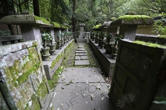 Graves of the Hosokawa Clan in the Grounds of Koto-in in Daitoku-ji in Kyoto