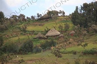 Small Village in Simien Mountains National Park