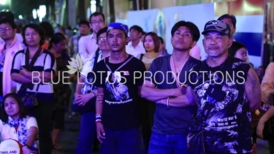 Protesters in front of Ratchaprasong Protest Camp Main Stage in Bangkok