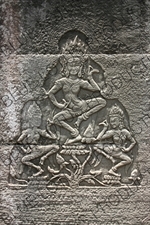 Apsara Sculptural Relief in Angkor Thom