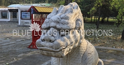 Qilin Statue on the side of the Sacred/Spirit Way (Shen Dao) at the Ming Tombs (Ming Shisan Ling) near Beijing