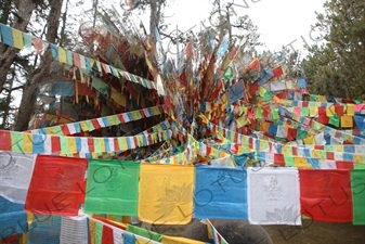 Buddhist Prayer Flags near Shangri-La/Zhongdian (Xiang Ge Li La) City