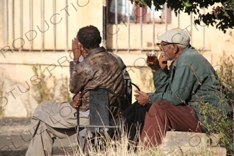 People in the Vintage Steam Engine Station in Asmara