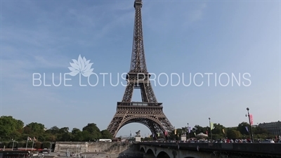 Eiffel Tower and Jena Bridge (Pont d'Iéna) in Paris