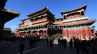 Pavilion of Ten Thousand Joys (Wanfu Ge) and Pavilion of Everlasting Health (Yongkang Ge) in the Lama Temple in Beijing