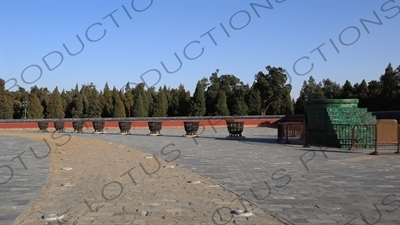 Sacrificial Braziers and Stove in the Circular Mound Altar (Yuan Qiu) Compound in the Temple of Heaven in Beijing