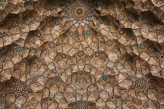 Ceiling of an Arch in the Nasir al-Mulk Mosque in Shiraz
