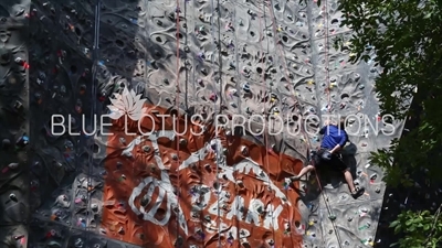 Climbing Wall in the Temple of the Sun Park (Ritan Gongyuan) in Beijing