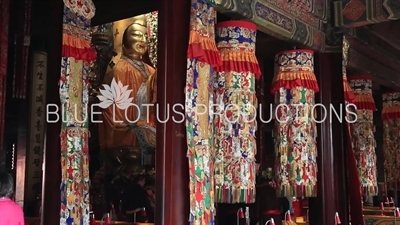 Tsongkhapa (Zongge Shanhuicheng) Statue in the Hall of the Wheel of the Law (Falun Dian) in the Lama Temple in Beijing