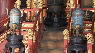 Incense Burner/Censer in the Hall of Preserving Harmony (Baohe Dian) in the Forbidden City in Beijing