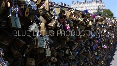 Archbishop's Bridge (Pont de l'Archevêché) Padlocks in Paris