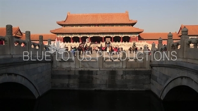 Gate of Supreme Harmony (Taihe Men) and the Inner Golden Water Bridge (Nei Jinshui Qiao) in the Forbidden City in Beijing