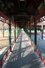 Chinese Painted Covered Walkway in Zhongshan Park in Beijing