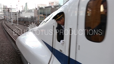 Bullet Train (Shinkansen) Arriving at Tokyo Station