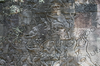 Sculptural Relief in Angkor Thom