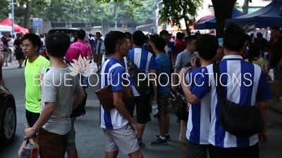 Football Fans outside Yuexiushan Stadium (Yuexiushan Tiyuchang) on Derby Day in Guangzhou