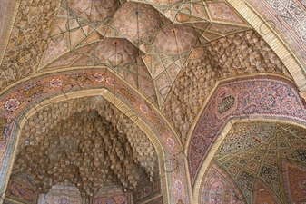 Ceiling of an Arch in the Nasir al-Mulk Mosque in Shiraz