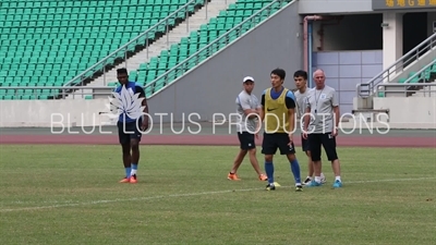 Sven Goran Eriksson at Guangzhou R&F (Rich and Force) Training Ground