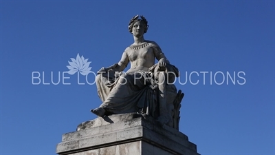 'River Seine' Statue on the Pont du Carrousel in Paris