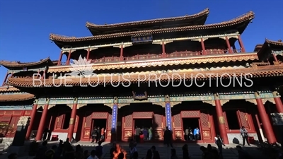 Pavilion of Ten Thousand Joys (Wanfu Ge) in the Lama Temple in Beijing