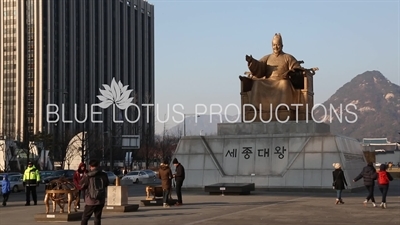 King Sejong Statue on Gwanghwamun Square in Seoul