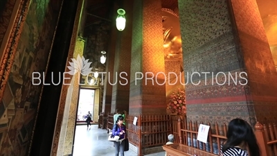 Head of the Reclining Buddha at Wat Pho (Wat Phra Chetuphon Vimolmangklararm Rajwaramahaviharn) in Bangkok