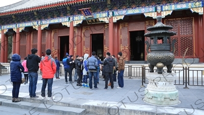 Throne Room inside the Hall of Benevolence and Longevity (Renshoudian) in the Summer Palace in Beijing