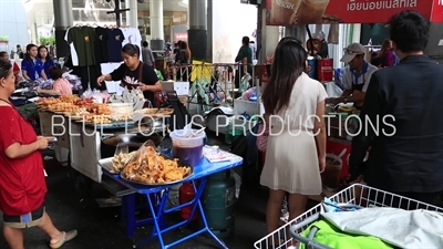 People Buying Food at a Stall at Ratchaprasong Protest Camp in Bangkok