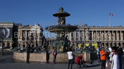 Fountain of the Rivers (Fontaine des Fleuves) in Place de la Concorde in Paris