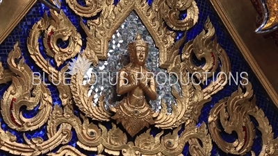 Gold Carving at the Emerald Temple/Chapel (Wat Phra Kaew) at the Grand Palace (Phra Borom Maha Ratcha Wang) in Bangkok