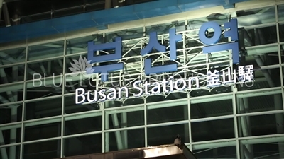 Busan Train Station Sign