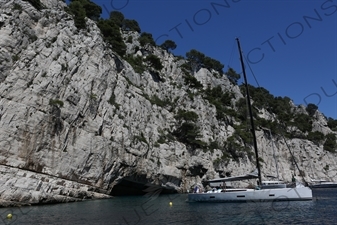 Boat Anchored in a Calanque near Cassis