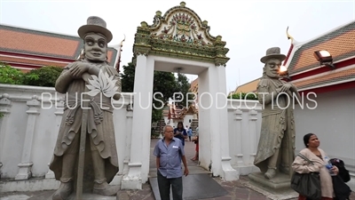 Chinese Rock Giant Guardians at Wat Pho (Wat Phra Chetuphon Vimolmangklararm Rajwaramahaviharn) in Bangkok