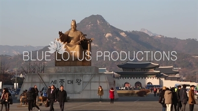 King Sejong Statue and Gyeongbokgung Palace in Seoul