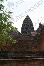 Banteay Samre Central Tower from outside Exterior Wall in Angkor