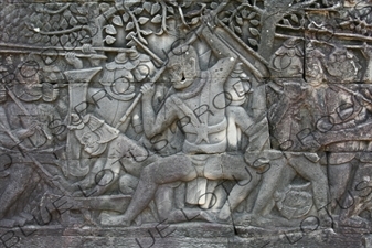 Sculptural Relief in Angkor Thom