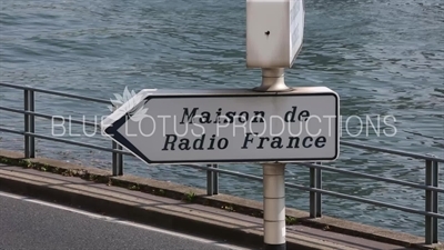 'Maison de Radio France' Sign in Paris