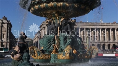 Fountain of the Rivers (Fontaine des Fleuves) in Place de la Concorde in Paris