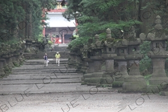 Entry Stairway to Fujiyoshida Sengen Shrine in Fujiyoshida