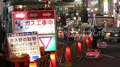 Road Works in Shibuya in Tokyo