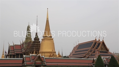 Exterior of the Emerald Temple/Chapel (Wat Phra Kaew) at the Grand Palace (Phra Borom Maha Ratcha Wang) in Bangkok