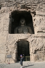 Buddha Carving at the Yungang Grottoes (Yungang Shiku) near Datong in Shanxi Province